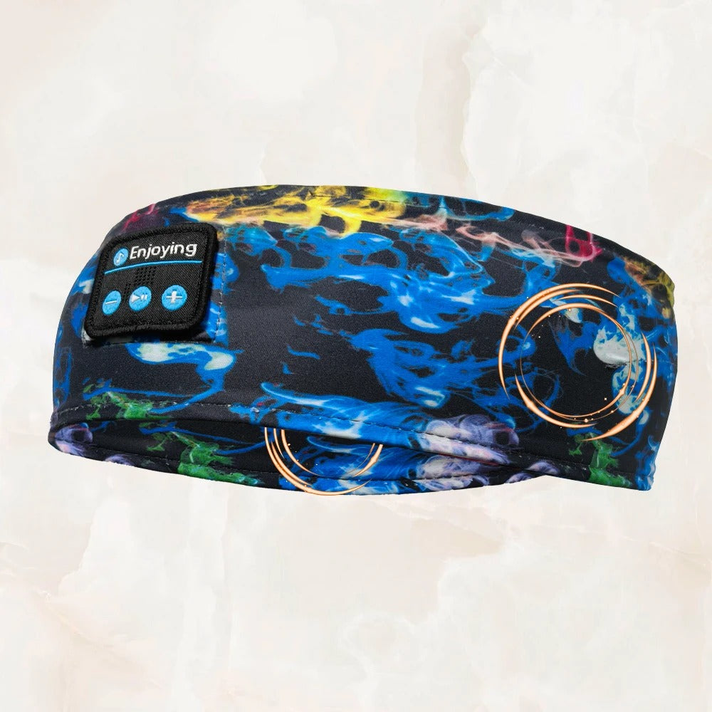 HOMEFISH BT Wireless Sleep Headband Earphones | Sports & Sleeping Bluetooth Music Eye Mask Headset | Elastic Comfortable Sleep Headphones