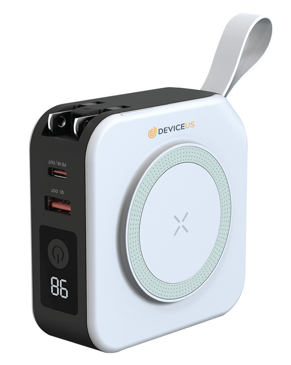 Powerpack Universal 5 in 1 Travel Power Bank - for Magsafe Battery Pack,10000mAh Power Bank with Built in Cable